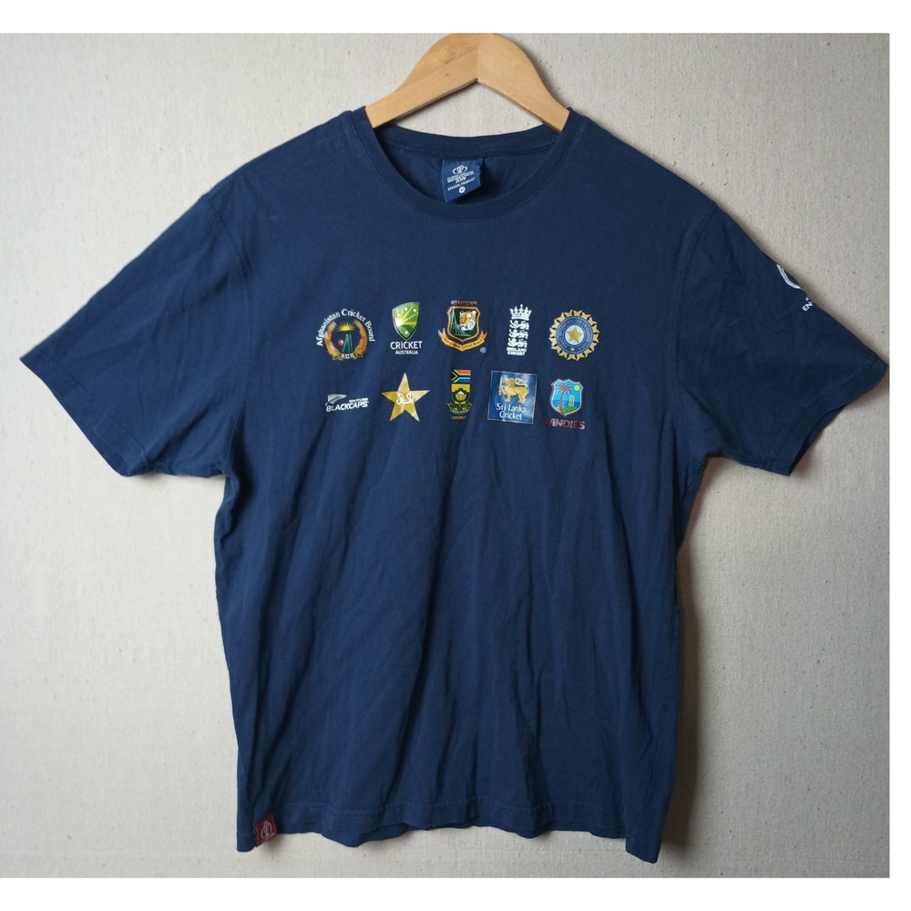ICC Cricket World Cup England Wales 2019 Graphic Tee Shirt Medium Short Sleeve O